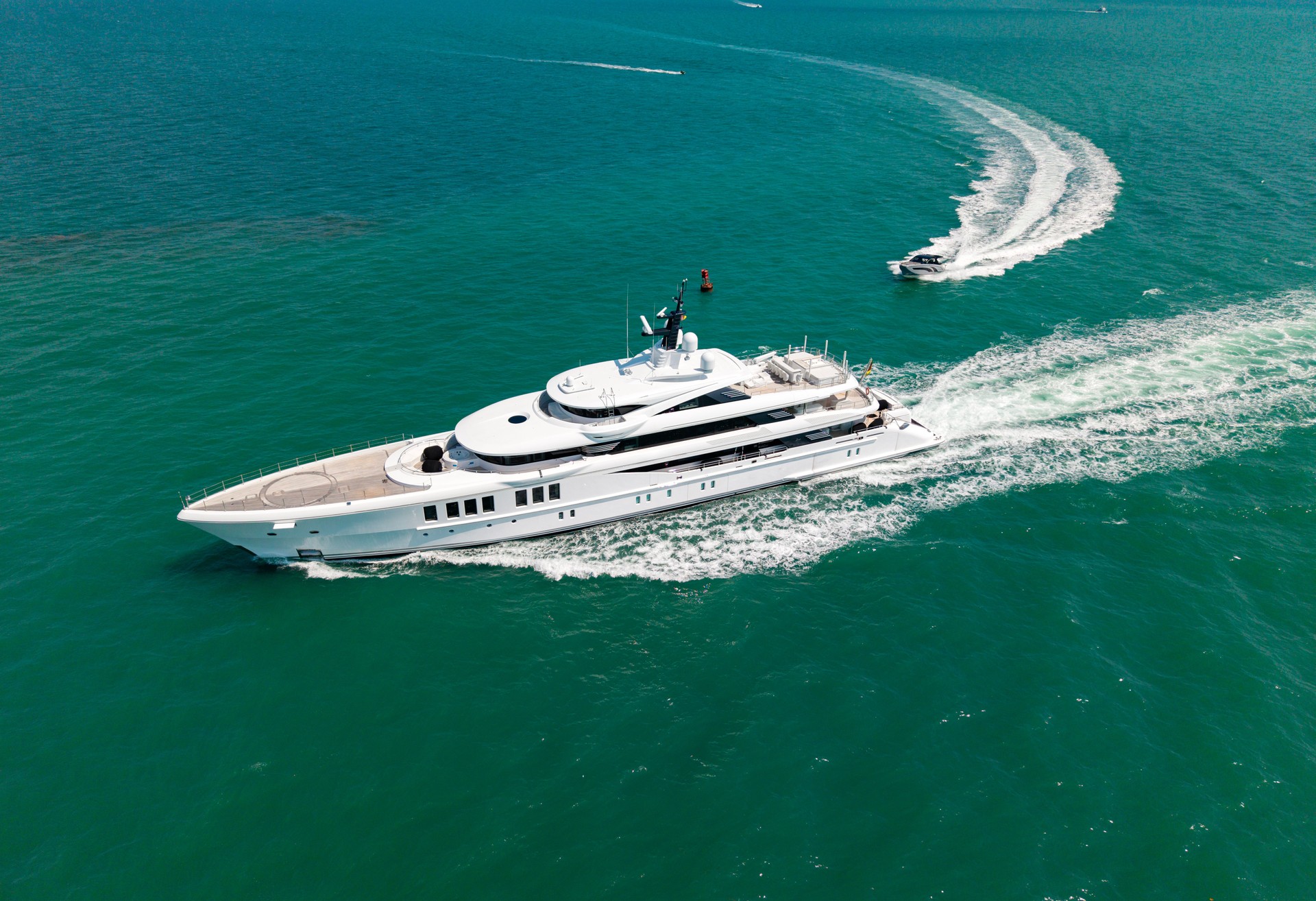 Yacht go to marina. Boating and yachting. Luxury lifestyle. Marina yacht club. Summer holiday. Yacht luxury view at sea. Vacation on summer. Summertime motorboat tour. Luxury motor boat yacht