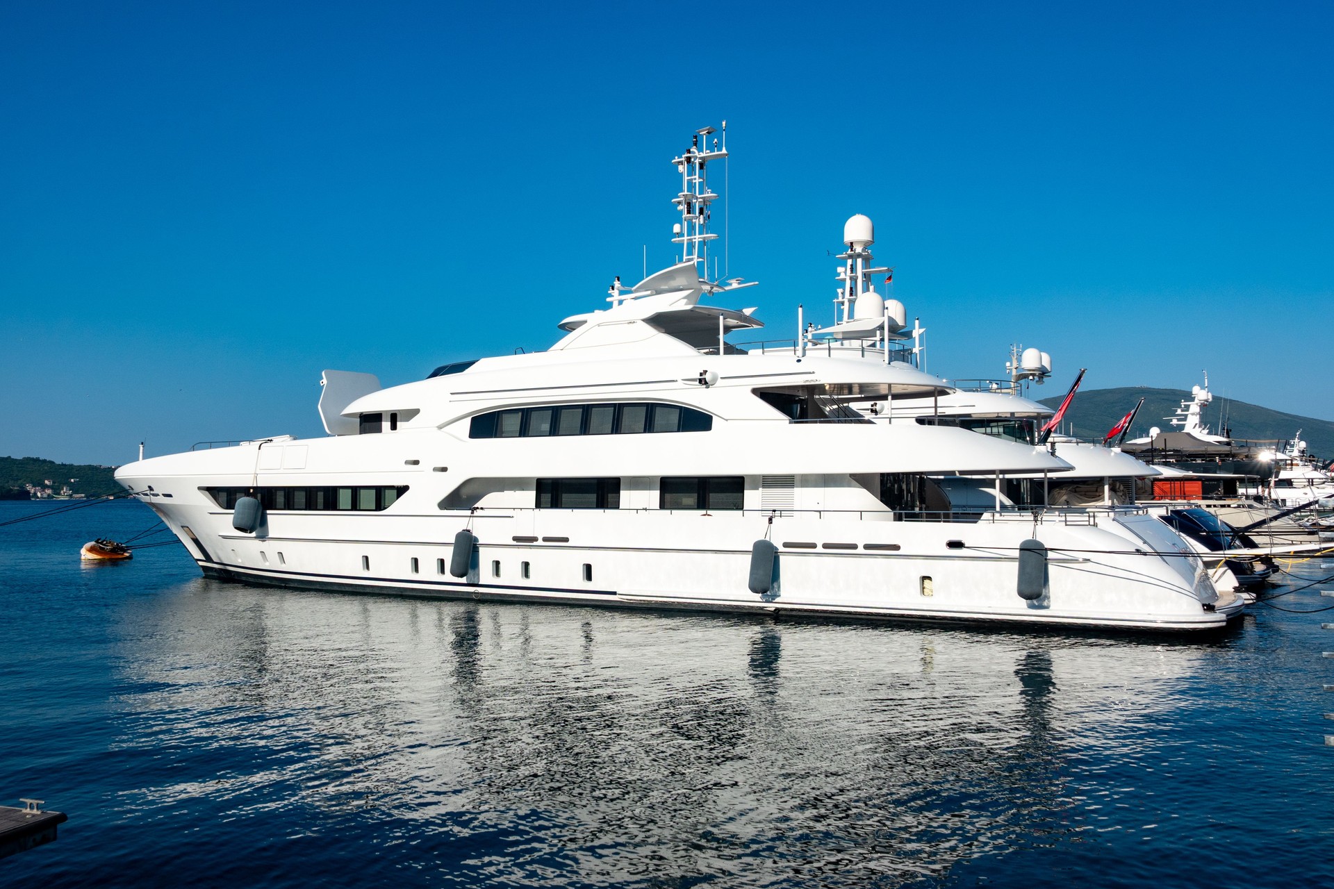 Luxury Yachts at Porto Montenegro in Tivat, Montenegro